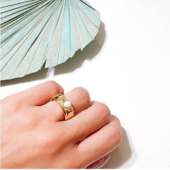 Minimalist pearl ring M419 - Picture 6 of 6